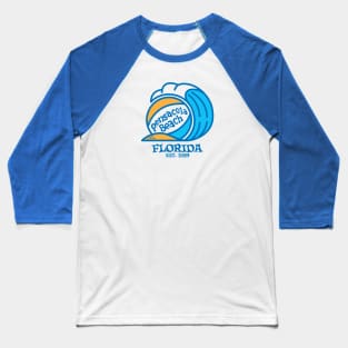 Pensacola Beach Wave (Full Color) Baseball T-Shirt